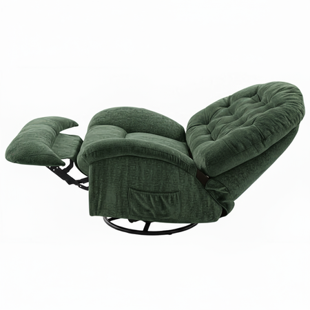 Fotel elektrycznie regulowany Spacetronik Flax 04 relaksacyjny bujany zielony