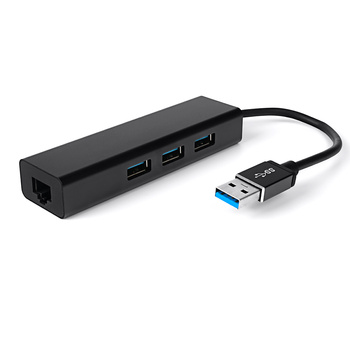 Multiport HUB USB na 3 USB + RJ45 SPU-M06 czarny