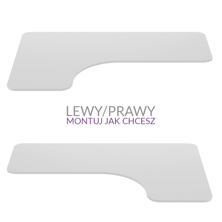 Eckschreibtisch 160x110x60x18 cm Weiß L