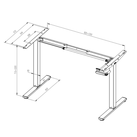Stelaż Biurkowy Regulowany Ręcznie Spacetronik SPE112MB Czarny