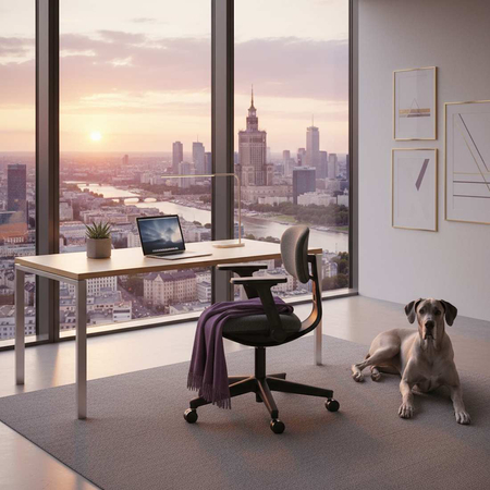 Fotel Ergonomiczny Spacetronik SETTO z Podłokietnikami 4D Czarny