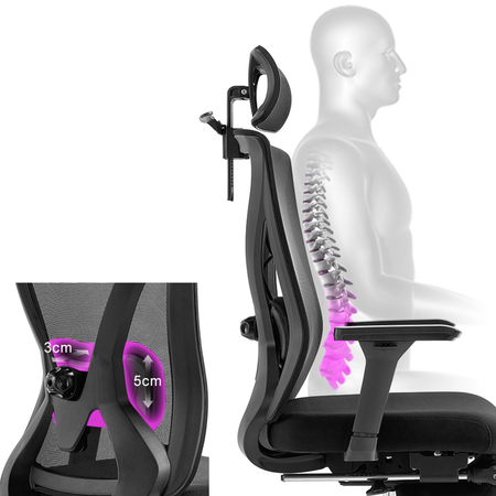 Fotel do biura rozkładany obrotowy GILDA Czarny