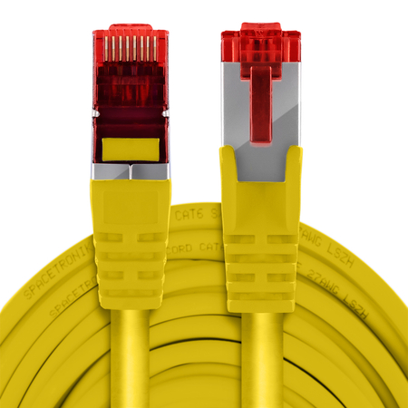 Kabel RJ45 CAT 6 S/FTP AWG27 LSZH żółty 20m