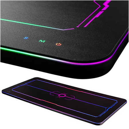 Zestaw gamingowy RGB biurko elektryczne 136x66 krzesło DORIS 11