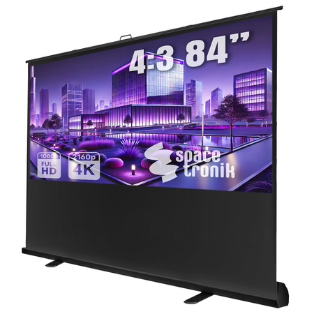 Ekran Projekcyjny Podłogowy Rozwijany 84" 4k 4:3