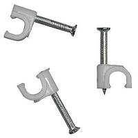 Flop uchwyt okrągły kabla KN-7 mm biały - 100szt