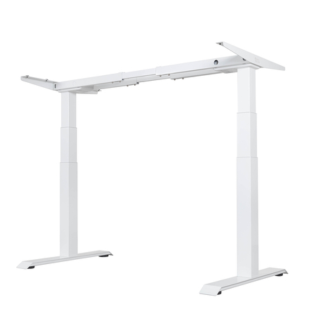 Biurko regulowane Vegard elektryczne dwusilnikowe MDF biało-czerwone