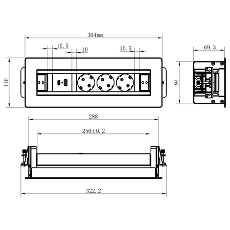 Gniazdo blatowe Spacetronik SPSOC51BS