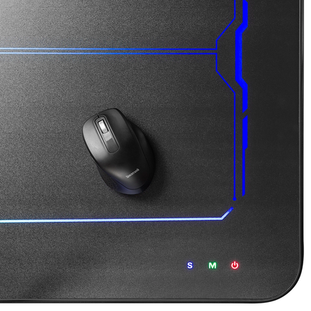 Zestaw gamingowy RGB: biurko elektryczne z regulacją + fotel ARON 136x66