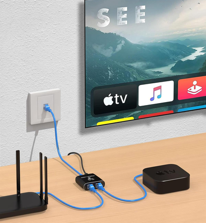 Rozdzielacz sieciowy RJ45 1 na 2 SP-LC22