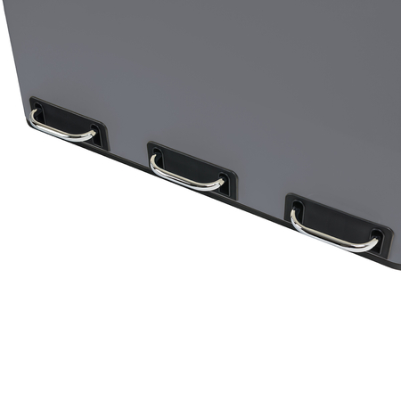 Kosz na śmieci metalowy 3x18L szary 54L