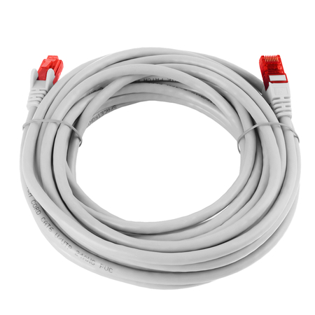 Kabel RJ45 CAT 6 U/UTP AWG24 biały 7.5m