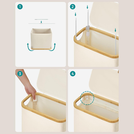 Kosz na pranie 65L 1 komorowy biały