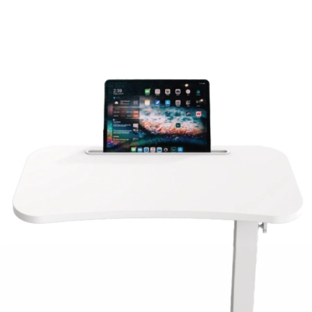 Zestaw wypoczynkowy fotel elektryczny Spacetronik Flax 04M beżowy + stolik regulowany