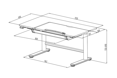 Spacetronik XD elektrischer Schreibtisch SPE-X116A