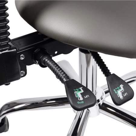 Ergonomiczny hoker regulowany SELLA szary