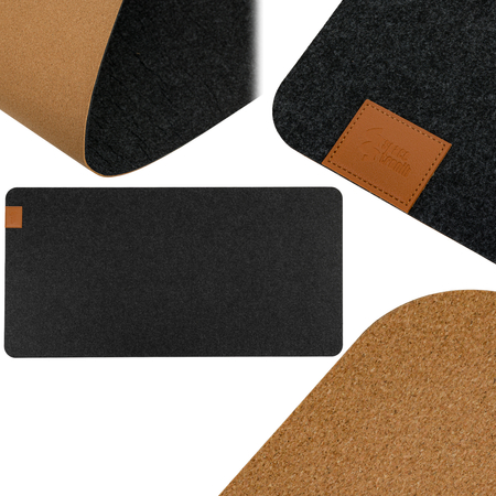 Mata filcowa z korkiem ciemnoszara 100x50cm SPB064