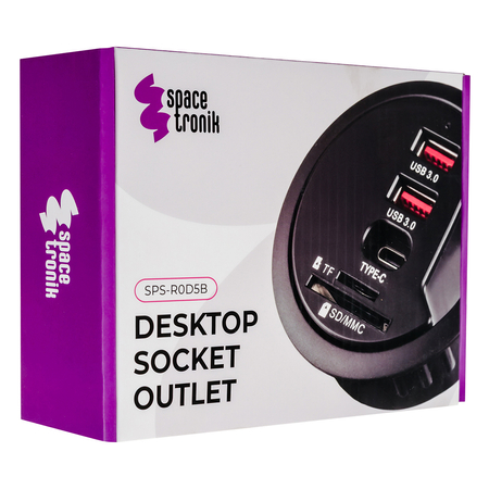 Gniazdo blatowe okrągłe Spacetronik SPS-R0D5B