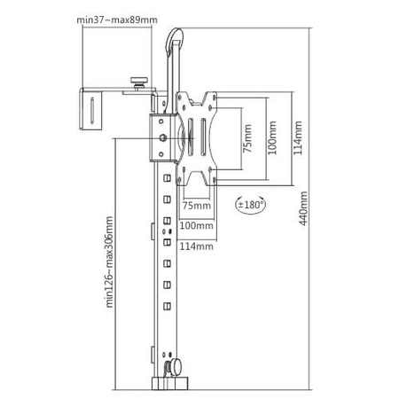 Spacetronik SPA-119 Monitor-Einbauhalterung