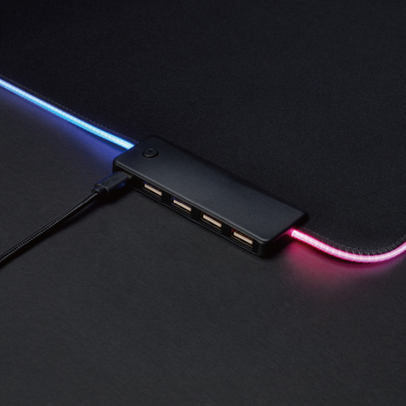 Mata mutispandeksowa RGB z hubem USB 80x30cm