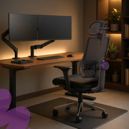 Zestaw regulowany biurko elektryczne SPE-O111 120×60 + krzesło LUMBO 11