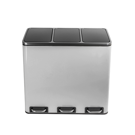 Funky Trash Can Silver Black Spacetronik Potrójny