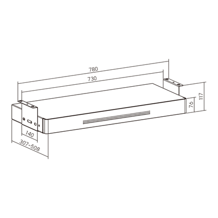 Under-Desk Storage Drawer with Shelf Large White