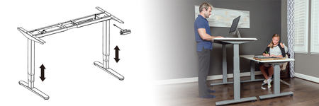 Spacetronik SPE-233W elektrischer Tischständer
