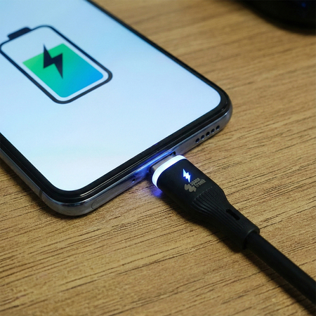 Kabel LED silikonowy USB-C do USB-C 2m