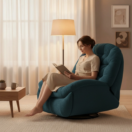 Zestaw wypoczynkowy fotel elektryczny Spacetronik Flax 04M + stolik regulowany