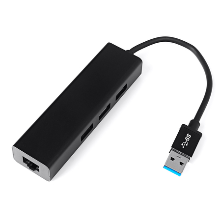 USB Multiport HUB für 3 USB + RJ45 SPU-M06 schwarz