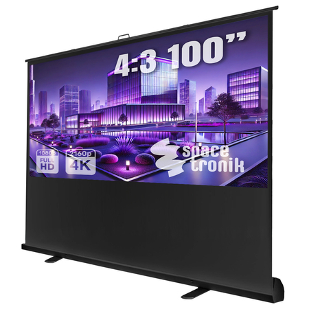 Ekran Projekcyjny Podłogowy Rozwijany 100" 4k 4:3