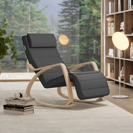 Zestaw relaksacyjny: fotel bujany Riva + stolik Buddy