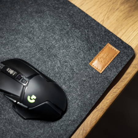 Mata filcowa na biurko ciemnoszara 80x40cm SPB062