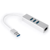 Multiport USB auf 3 USB + RJ45 SPU-M07 silber