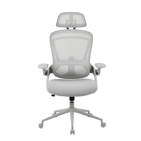 Zestaw cztery biurka elektryczne Spacetronik z krzesłami Doris 11