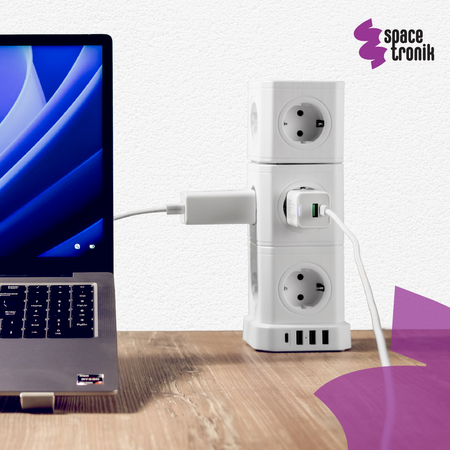 Zestaw Listwa zasilania 13AC 3USB 1USB-C SPS-CS01B