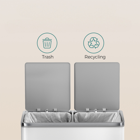 Funky Trash Can White Black Spacetronik Podwójny