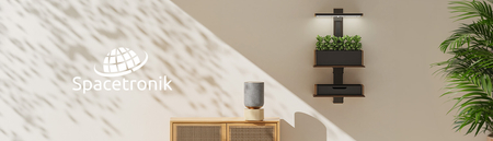 Półka ścienna pod doniczkę SPGC21BN Czarno-brązowa