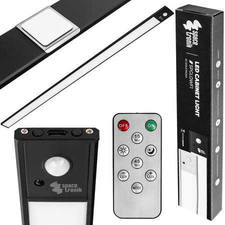 Bezprzewodowa lampa LED Czujnik ruchu 80cm Czarny