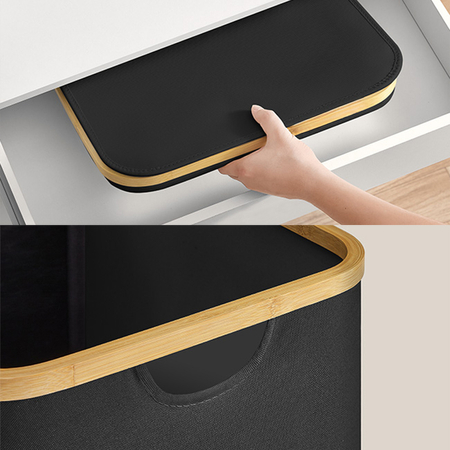 Kosz na pranie 90L 1 komorowy czarny