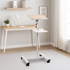 Wysoki biały stolik pomocniczy Buddy na kółkach
