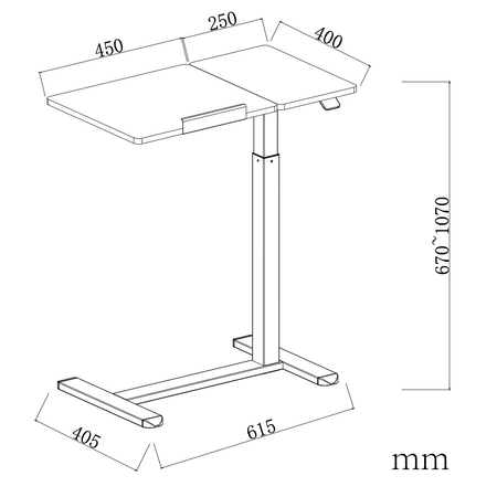 Regulowany stolik pomocniczy do laptopa Buddy 16