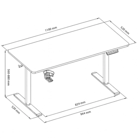 Zestaw biurko elektryczne regulowane Spacetronik SPEX123WM i krzesło regulowane SPCXD11