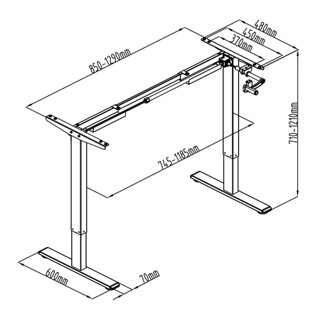 Spacetronik SPE-114MW Kurbel-Pultstativ