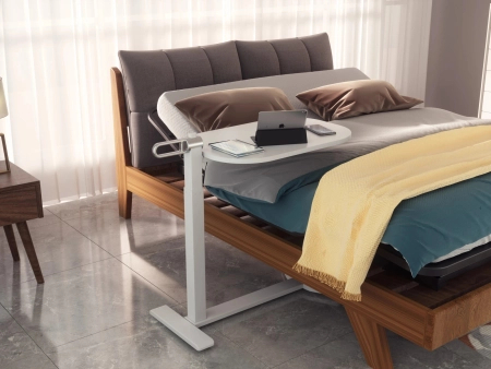 Zestaw wypoczynkowy fotel Spacetronik Flax 04M zielony + stolik regulowany BUDDY