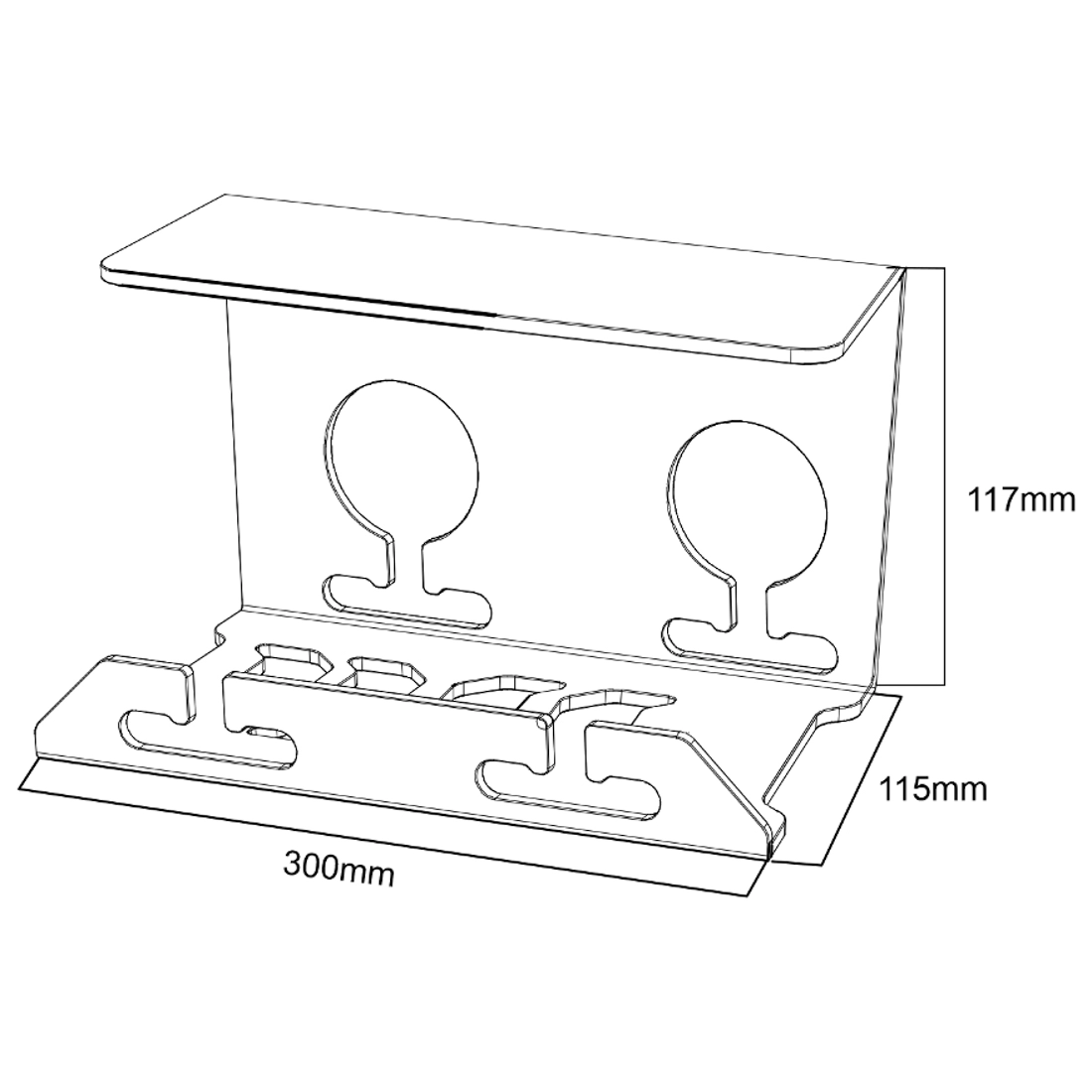 wymiary organizera na kable 30 cm