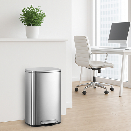 Funky Trash Can Silver Gray Spacetronik Pojedynczy