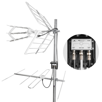 Zestaw antena UHF+VHF H diplexer Spacetronik EOS