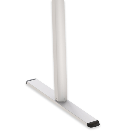 Spacetronik Moris elektrischer Schreibtisch SPE-O121 120x60, Gestell weiß, Platte helles Holz